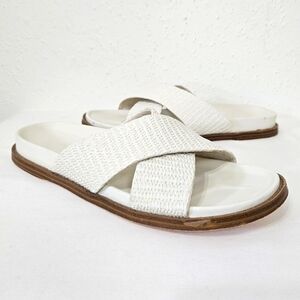 Joie Nell Slide Cross Sandal in White Size 7.5